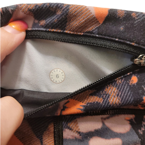 Lululemon Fast & Free 7/8 Tight II 25" Translucence Alpine White Multi Size 6 - Picture 4 of 5